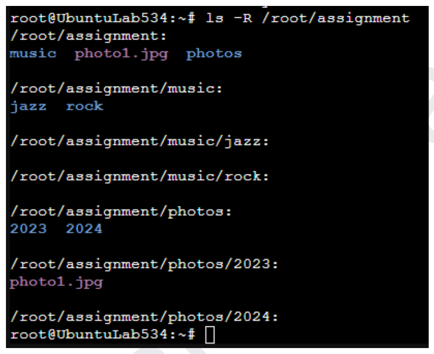 Terminal running rm to delete a file, followed by ls -R confirming it's gone